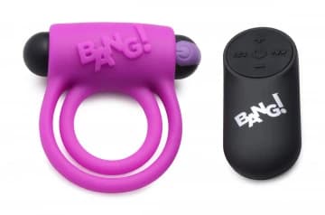 A-anillo Vibrador Control Remoto de Silicona Purpura - imagen 2