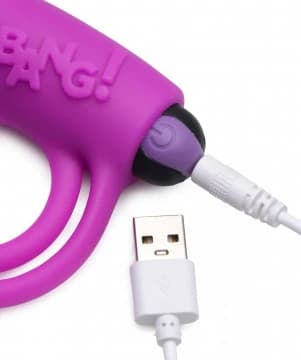 A-anillo Vibrador Control Remoto de Silicona Purpura - imagen 3