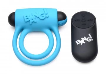 A-anillo Vibrador Control Remoto de Silicona Azul - imagen 2