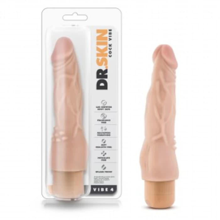 a Dr. Skin- Cock Vibe #4- Beige - imagen 1