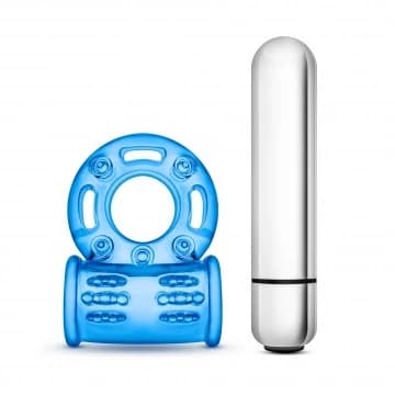 Anillo Toro Vibrador Stay Hard 10 Funciones Azul - imagen 3