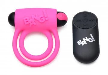 A-anillo Vibrador Control Remoto de Silicona Rosa - imagen 2