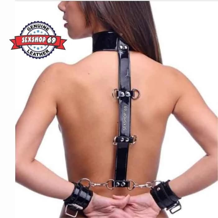 Fetish Collarin Con Esposas y Sujetadores - imagen 1