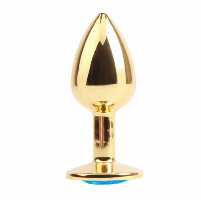 Consolador Metal Gema Azul Dorado - imagen 2