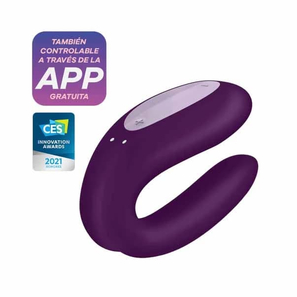 A-vibrador Satisfyer Inteligente Doble Joy Lila - imagen 2