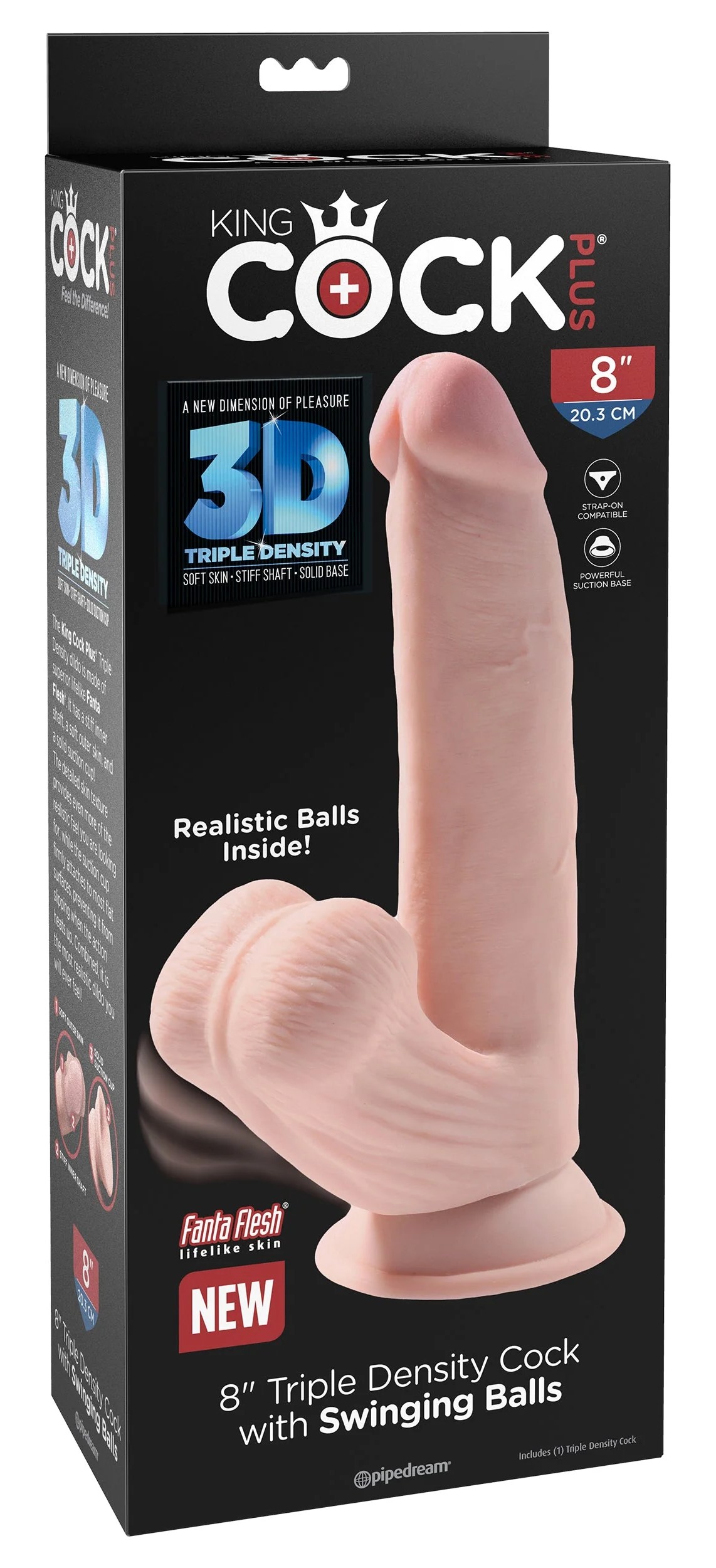 Consolador King Cock Plus 8 Miembro de Triple Densidad - imagen 1