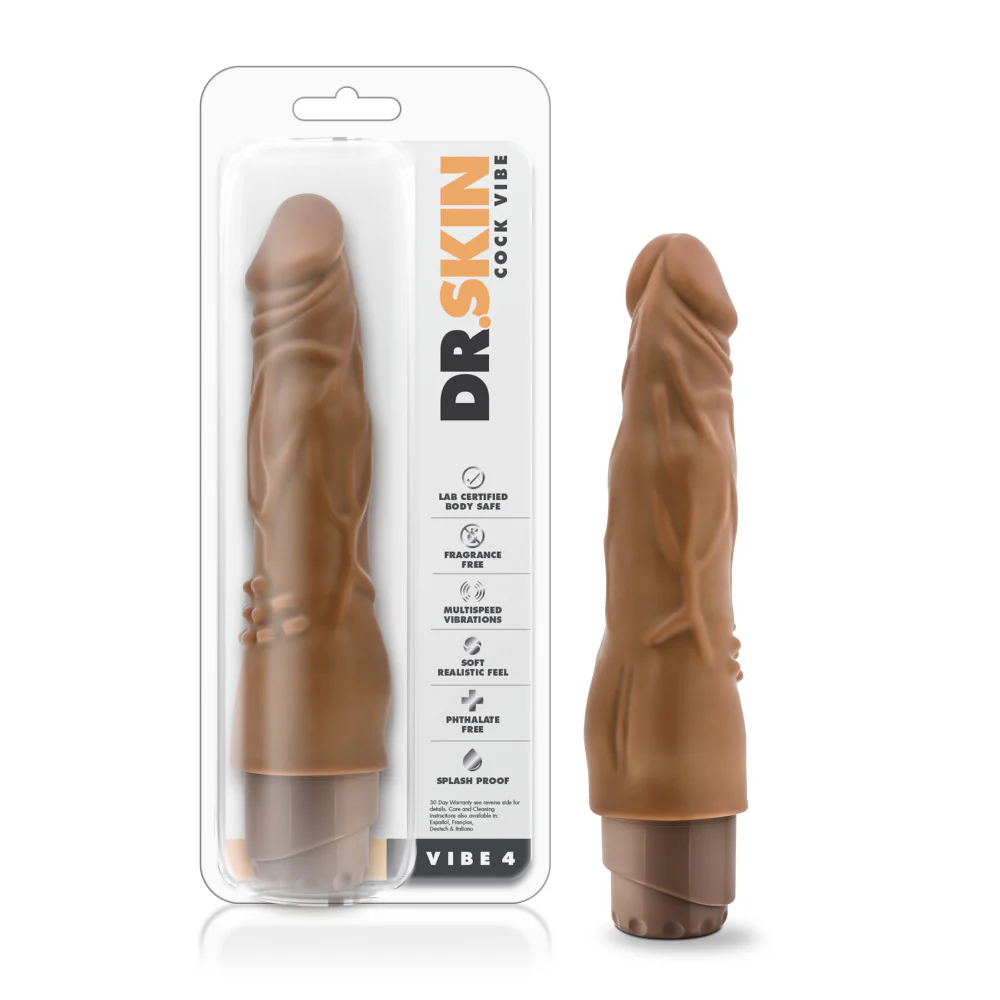 Vibrador Realista Dr. Skin -cock Vibe # 4 Mocha - imagen 2