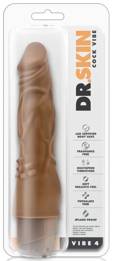 Vibrador Realista Dr. Skin -cock Vibe # 4 Mocha - imagen 1