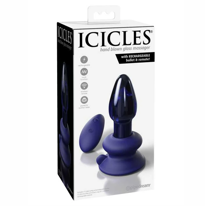 A-vibrador Icicles Vidrio Azul n° 85 - imagen 1