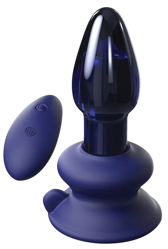 Vibrador Con Control Remoto Icicles Vidrio Azul n° 85 - imagen 1