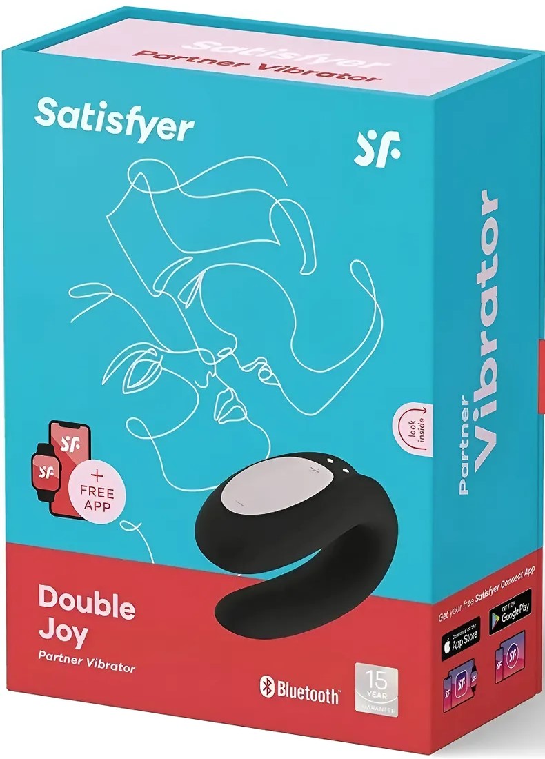 Vibrador Multiorgásmico Satisfyer Inteligente Doble Joy Negro - imagen 1