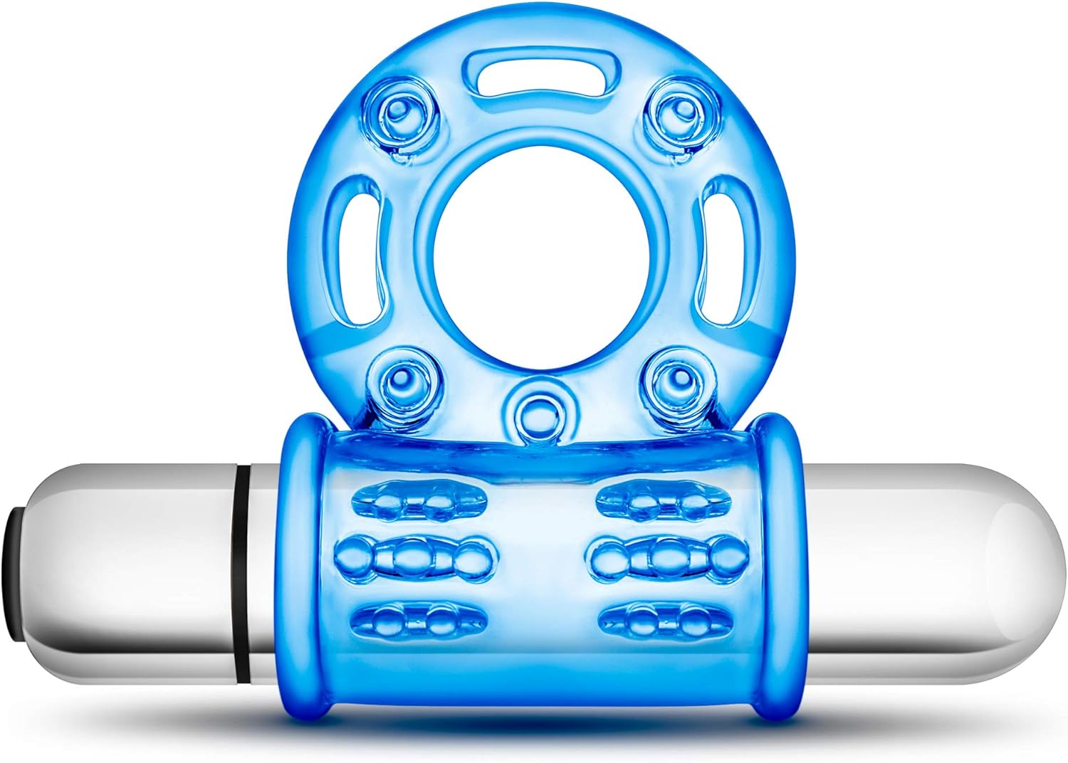 Anillo Retardante Vibrador Stay Hard 10 Funciones Azul - imagen 1