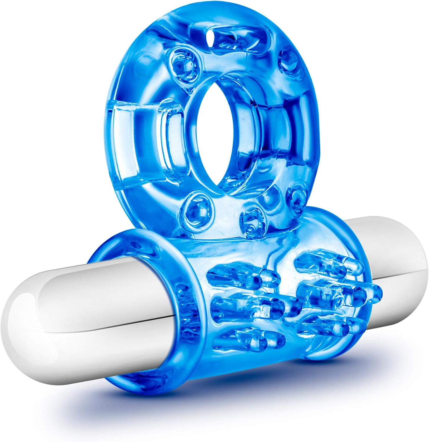 Anillo Retardante Vibrador Stay Hard 10 Funciones Azul - imagen 3