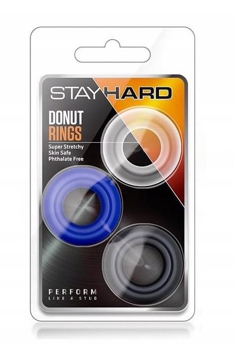 ANILLOS RETARDANTE DE DONUT STAY HARD ( PACK 3 )  - imagen 1