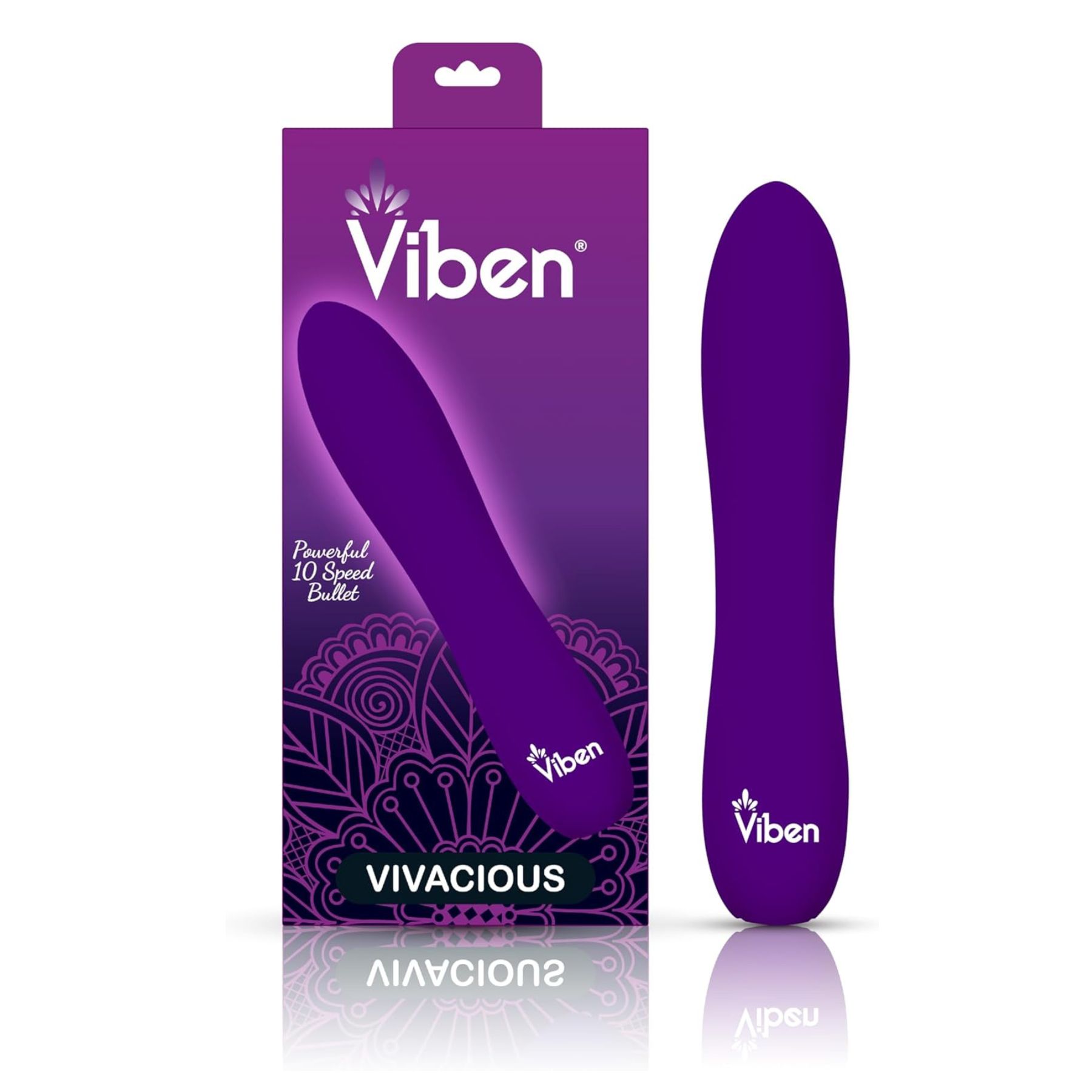 Vibrador Viben Bala Intensa 10 Funciones Violeta — miniatura 6