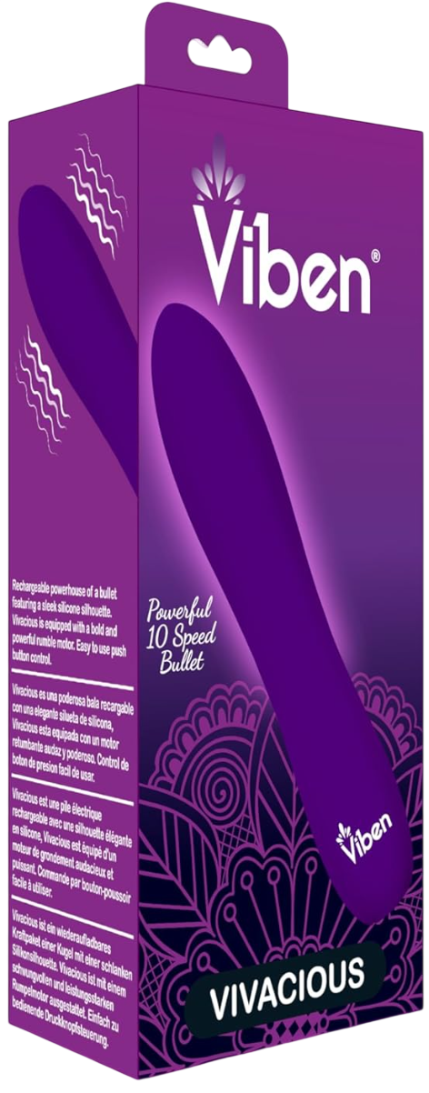 Vibrador Viben Bala Intensa 10 Funciones Violeta - imagen 1