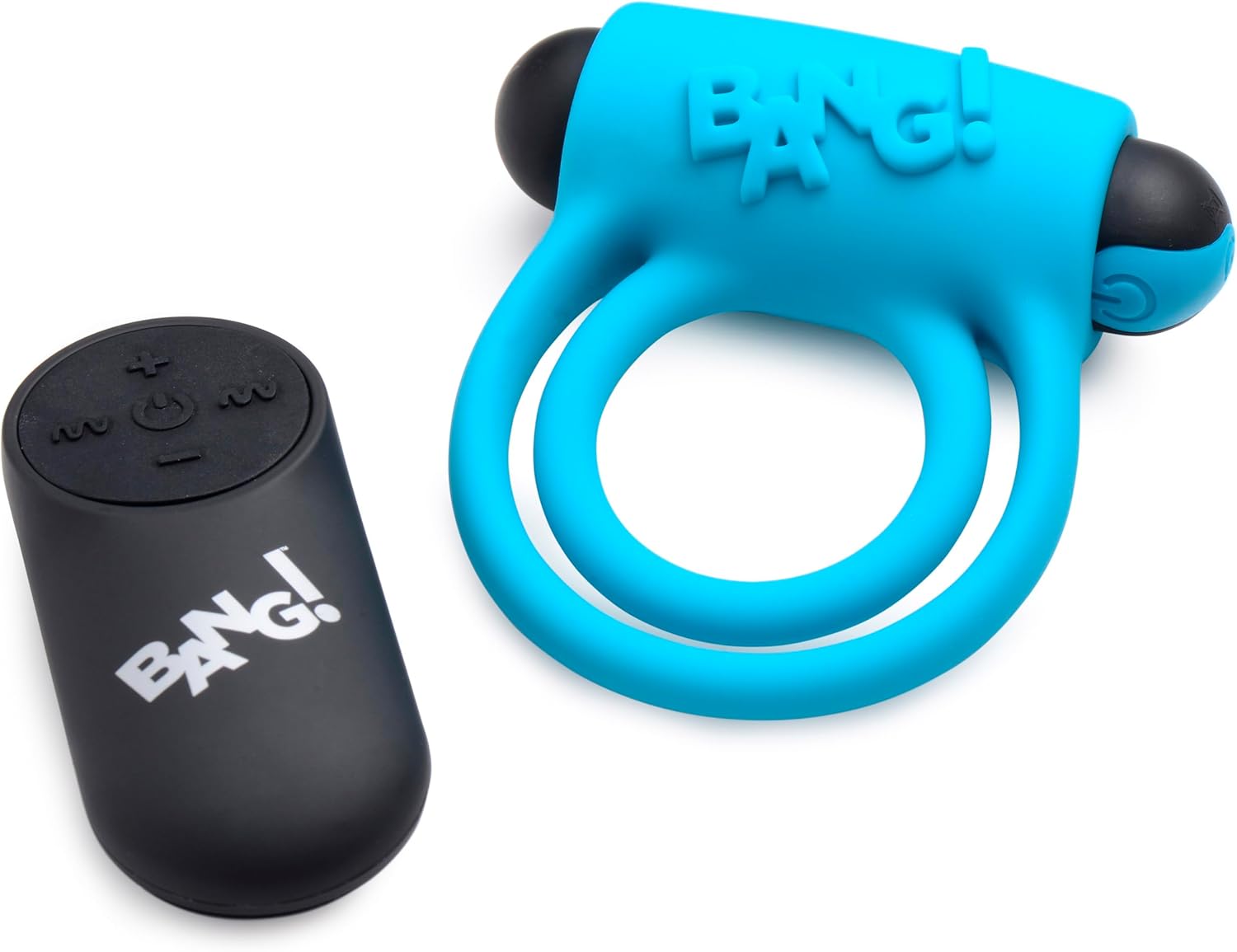 Anillo Retardante Vibrador Con Control Remoto Celeste - imagen 1