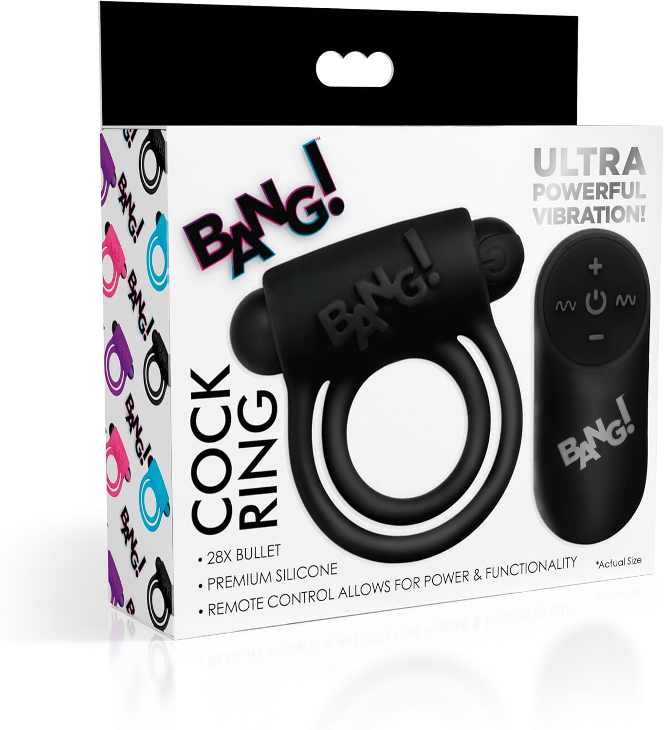 Anillo Retardante Vibrador Con Control Remoto Negro - imagen 2