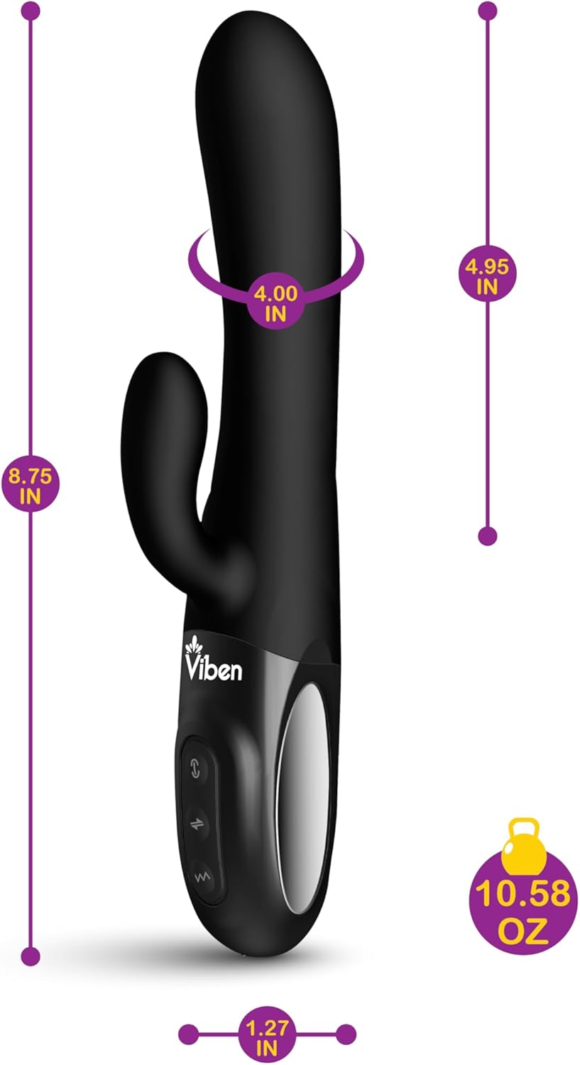 Vibrador Rabbits Realista Viben Negro - imagen 3