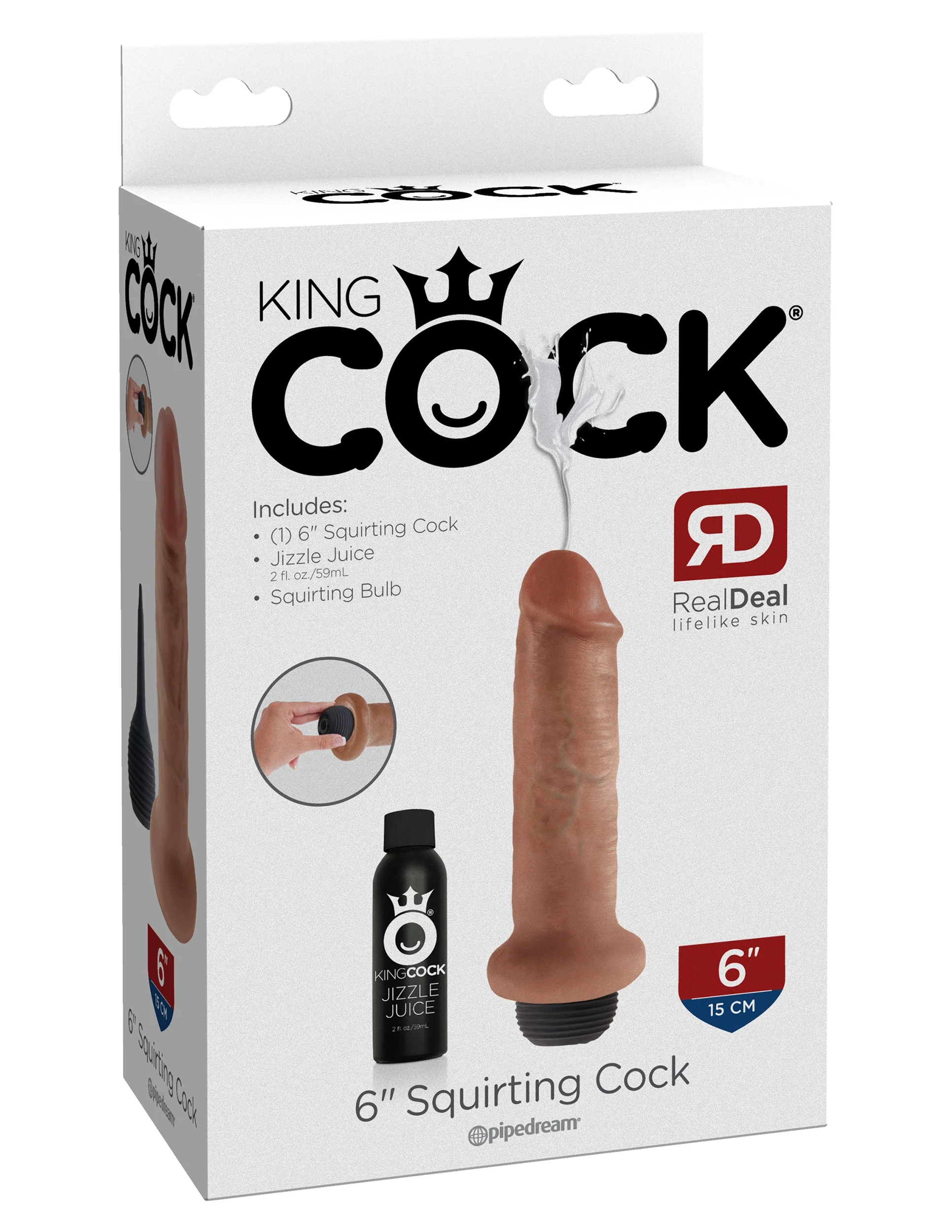 Consolador Realista King Cock 6 Eyaculador Squirting - imagen 3