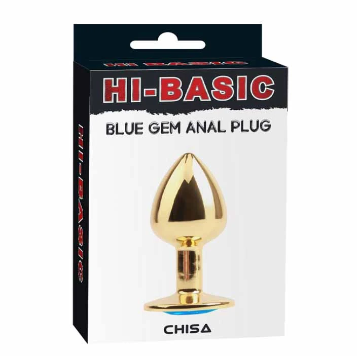 Consolador Metal Gema Azul Dorado - imagen 1