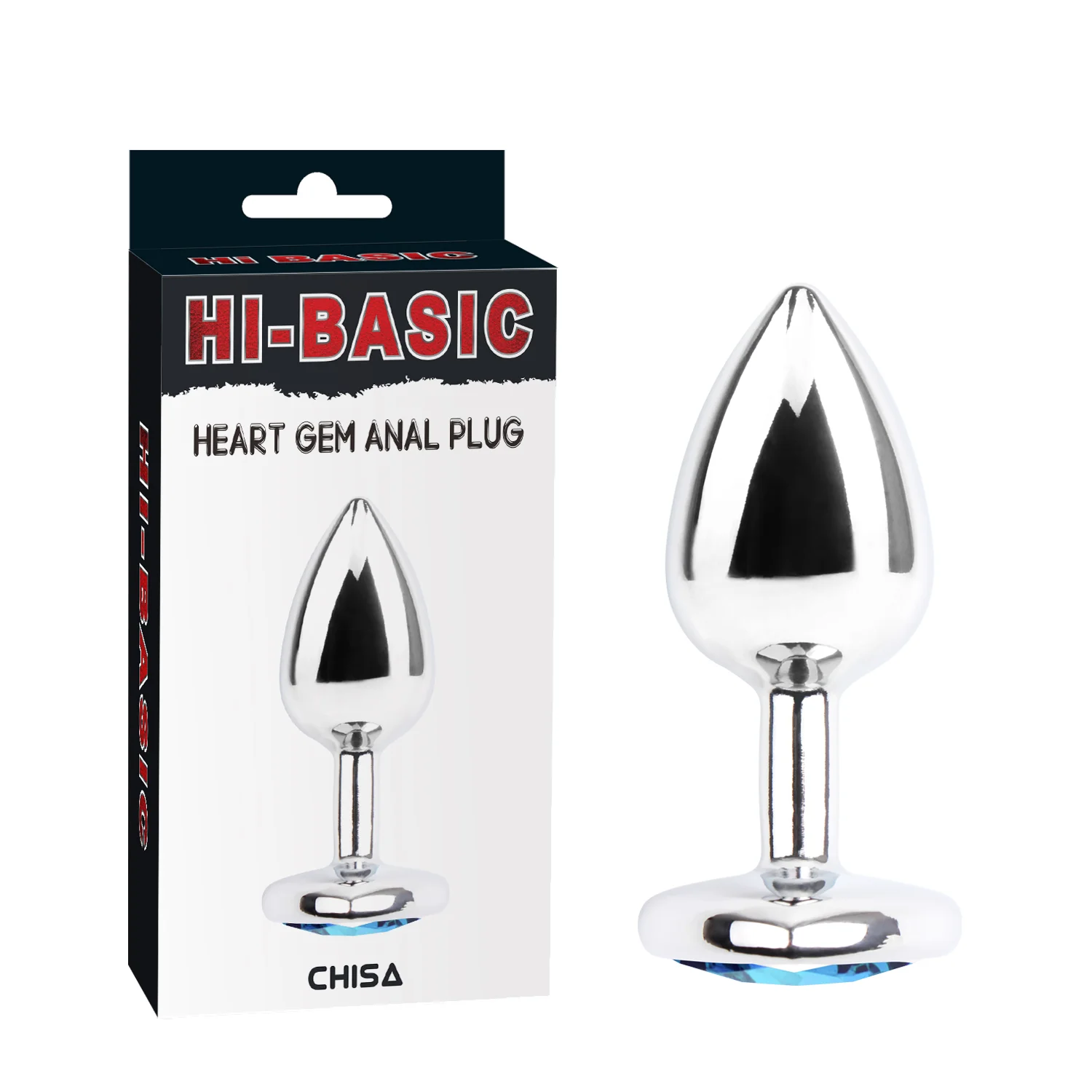 Consolador Plug Con Gemas de Corazon - imagen 2