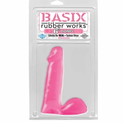 Consolador Basix Rubber Work 6 Rosa - imagen 1