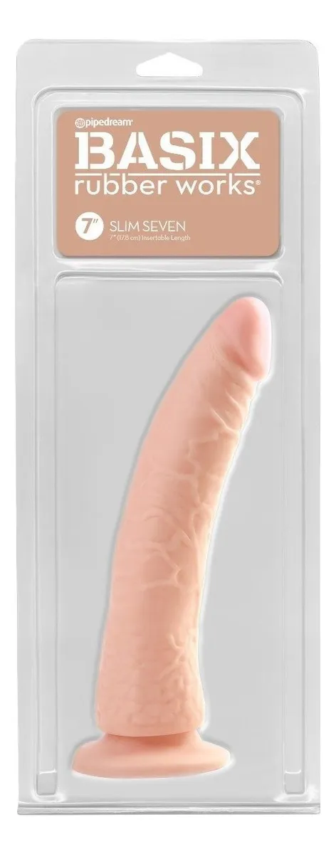 Consolador Realista Basix Rubber Slim 7 - imagen 1
