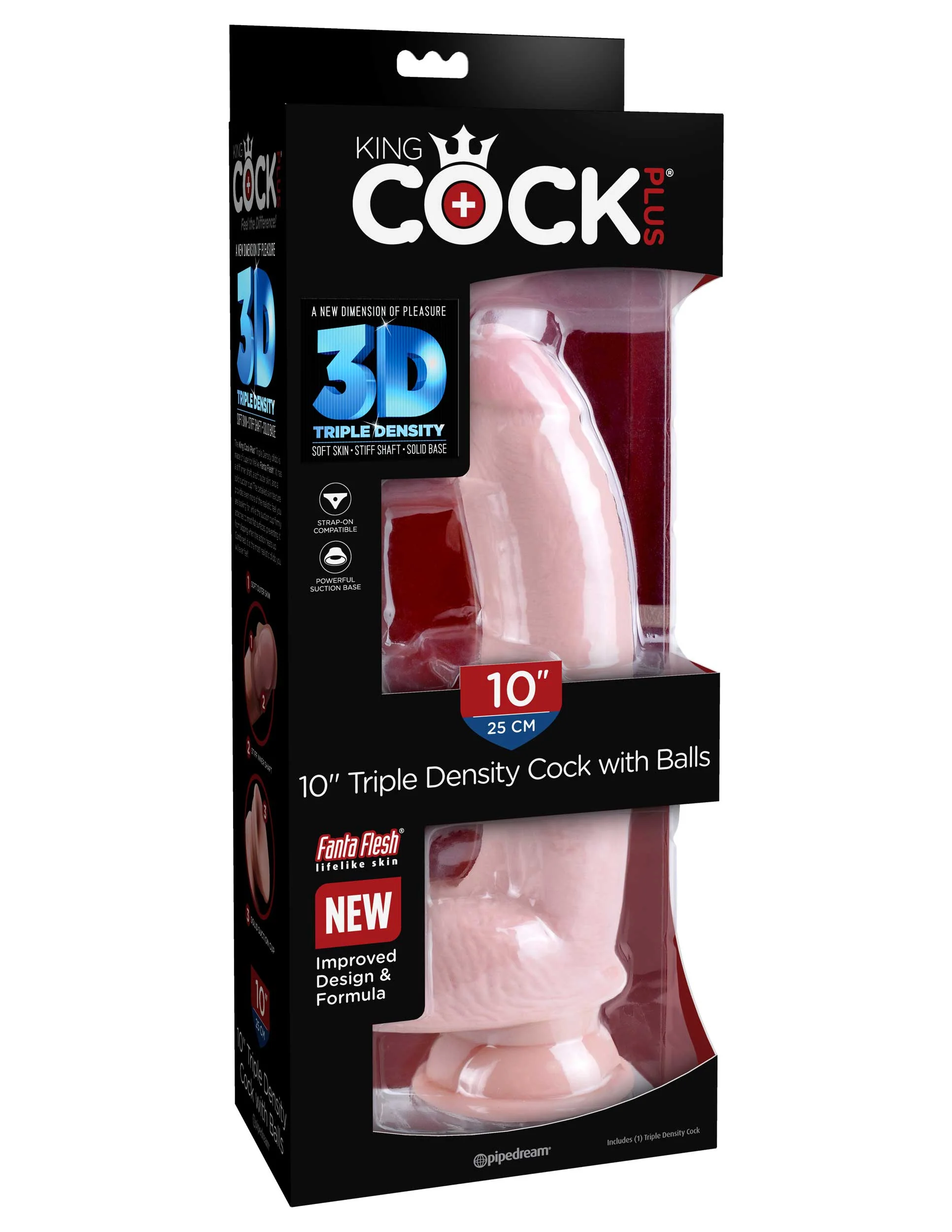 Consolador Realista King Cock Plus 10 Con Testiculos - imagen 2