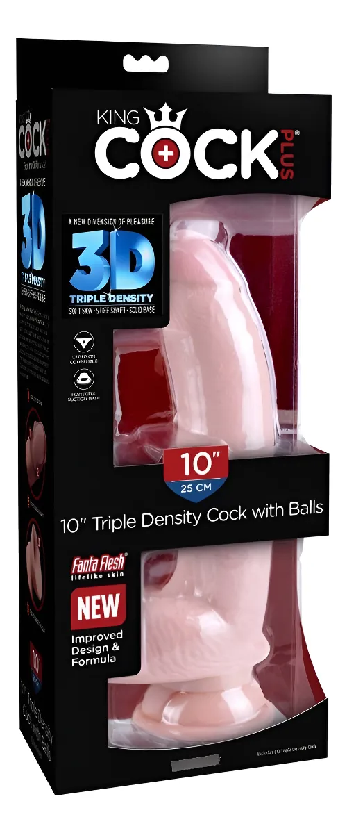 Consolador Realista King Cock Plus 10 Con Testiculos - imagen 1