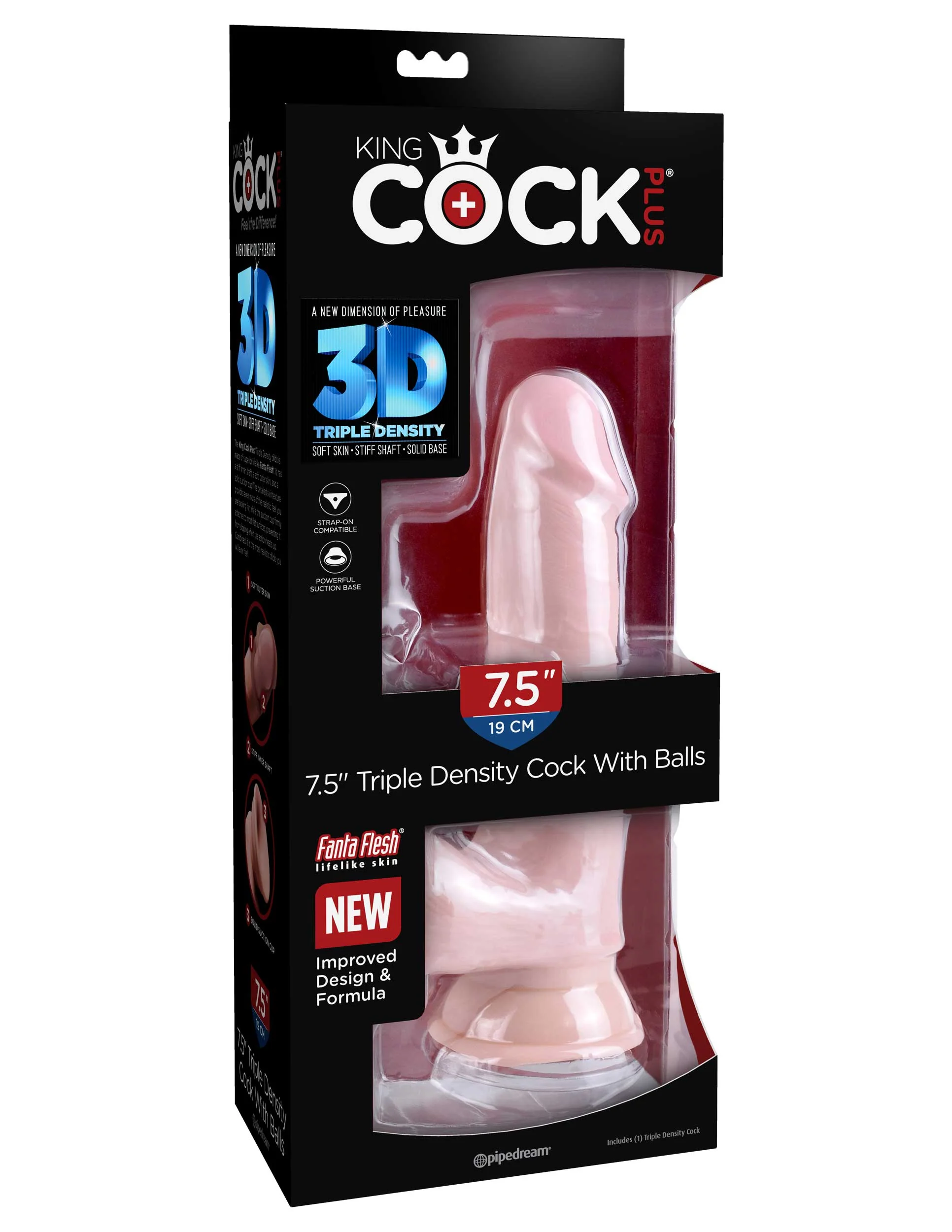 Consolador Realista King Cock Plus 7.5 Con Testiculo - imagen 2