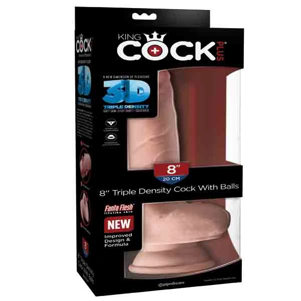A-consolador King Cock Plus 8 Con Testiculos - imagen 1
