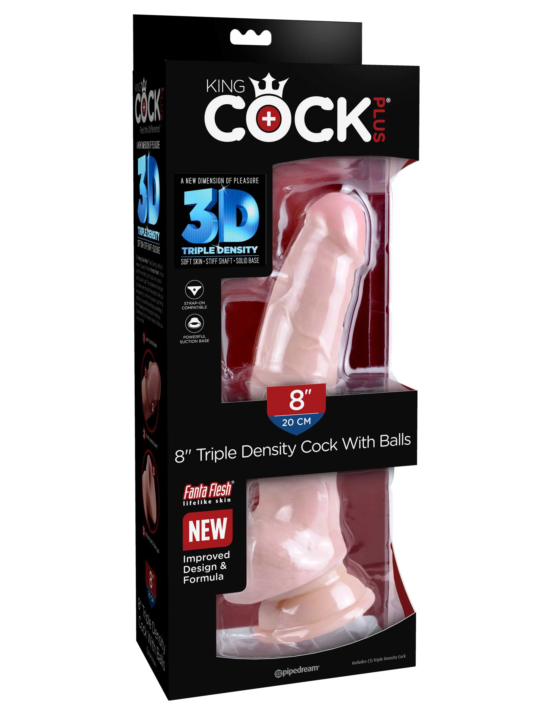Consolador Realista King Cock Plus 8 Con Testiculos - imagen 2