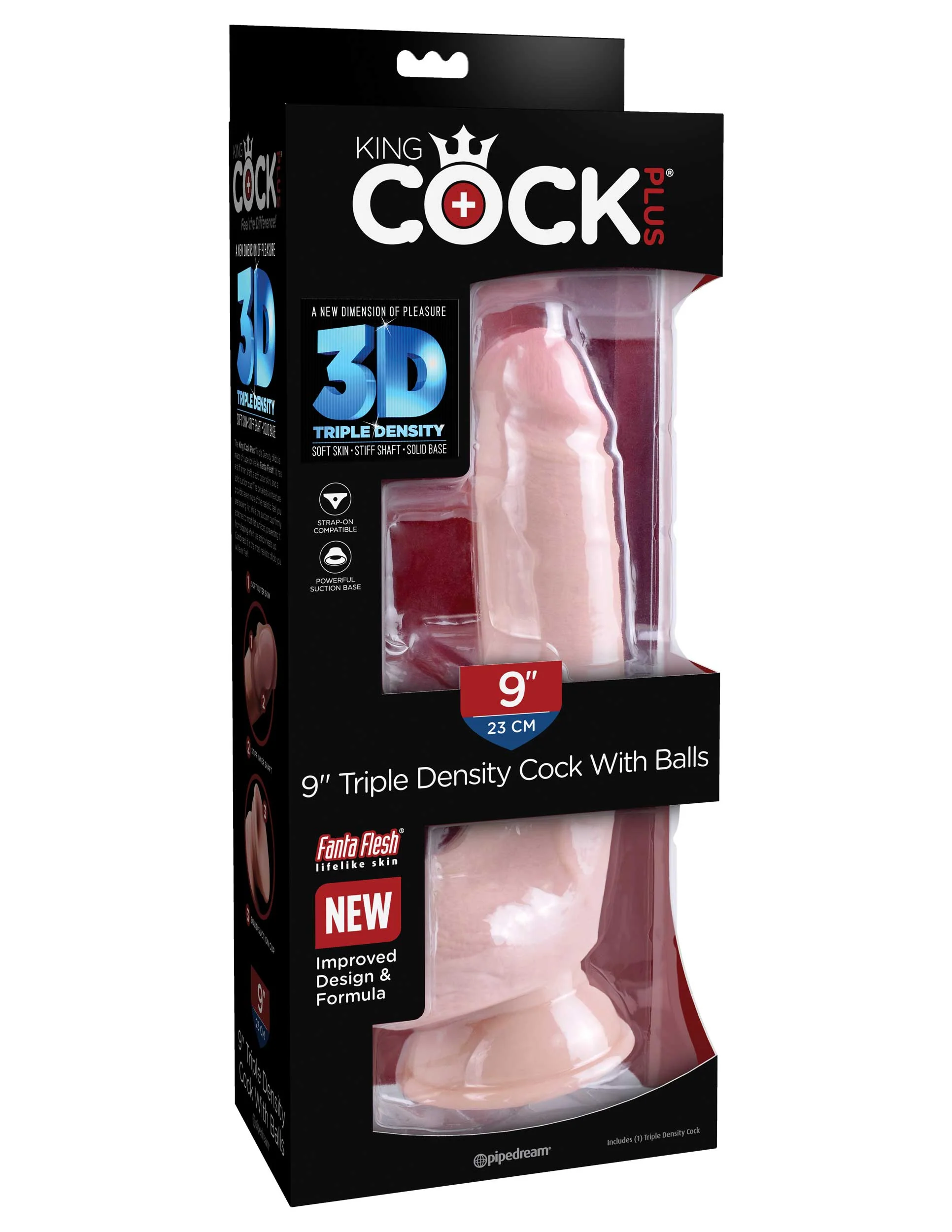 Consolador Realista King Cock Plus 9 Con Testiculos - imagen 2