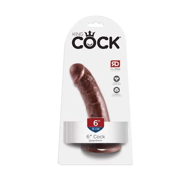 Consolador Piel King Cock 6 Marron - imagen 1