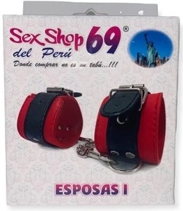 Fetish Esposas 1 Rojas de Cuero - imagen 1
