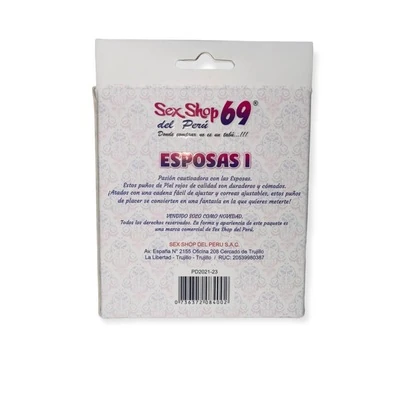 Fetish Esposas 1 Rojas de Cuero - imagen 2