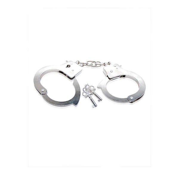 Fetish Esposas de Metal Plateado - imagen 3