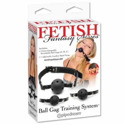 Fetish Kit Mordaza de Bola Cuero - imagen 1