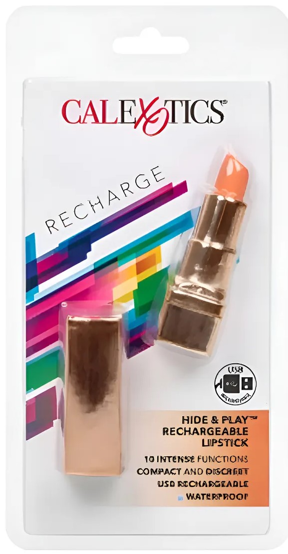 Vibrador Dorado Mini Lapiz Coral Con Usb - imagen 1