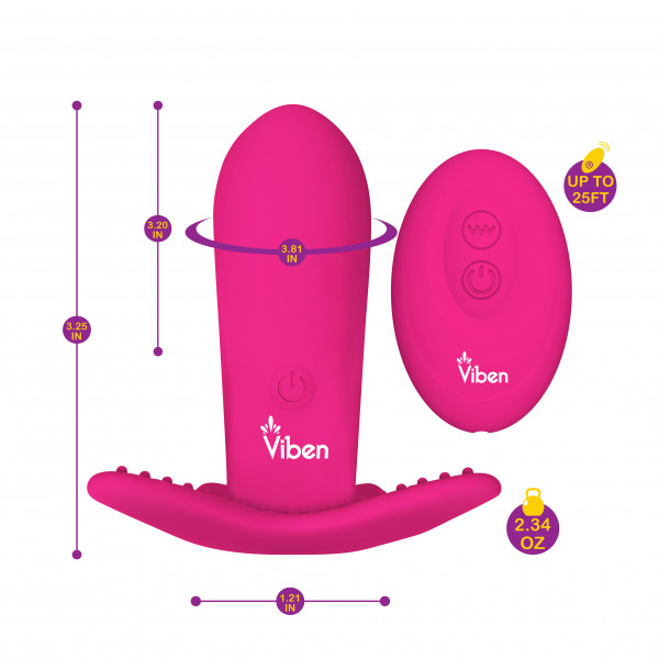 Vibrador Con Control Viben Panty Fucsia 10 Funciones - imagen 3