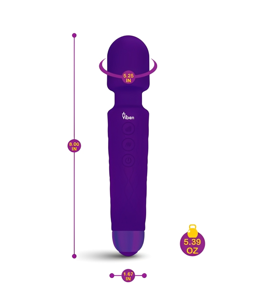 Vibrador Clitoral Varita Masajeador Violeta - imagen 3