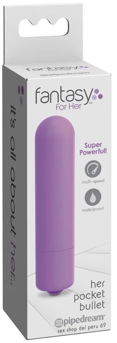 Vibrador Bala Fantasy Recargable Para Ella Purpura - imagen 1
