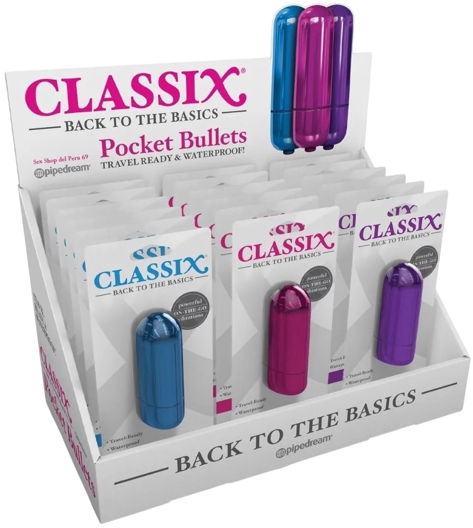 Vibrador Clasico Pocket Mini Bullets Variados - imagen 1