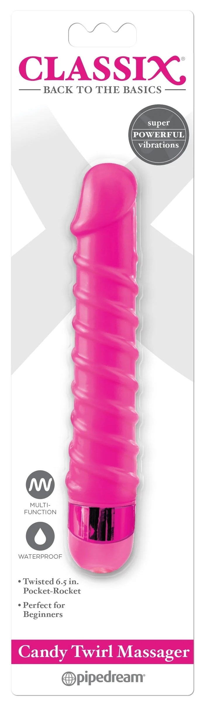 Vibrador Realista Classix Candy Twirl Rosa - imagen 1