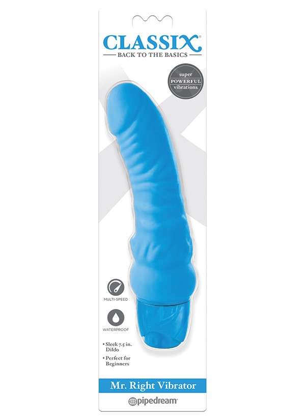 Vibrador Realista Classix Mr. Right Light Blue - imagen 2
