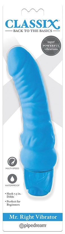 Vibrador Realista Classix Mr. Right Light Blue - imagen 1