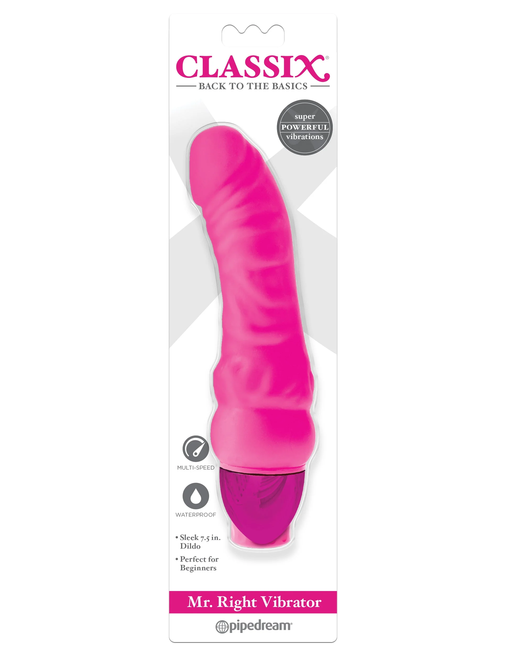 Vibrador Realista Classix Mr. Right Light Pink - imagen 2