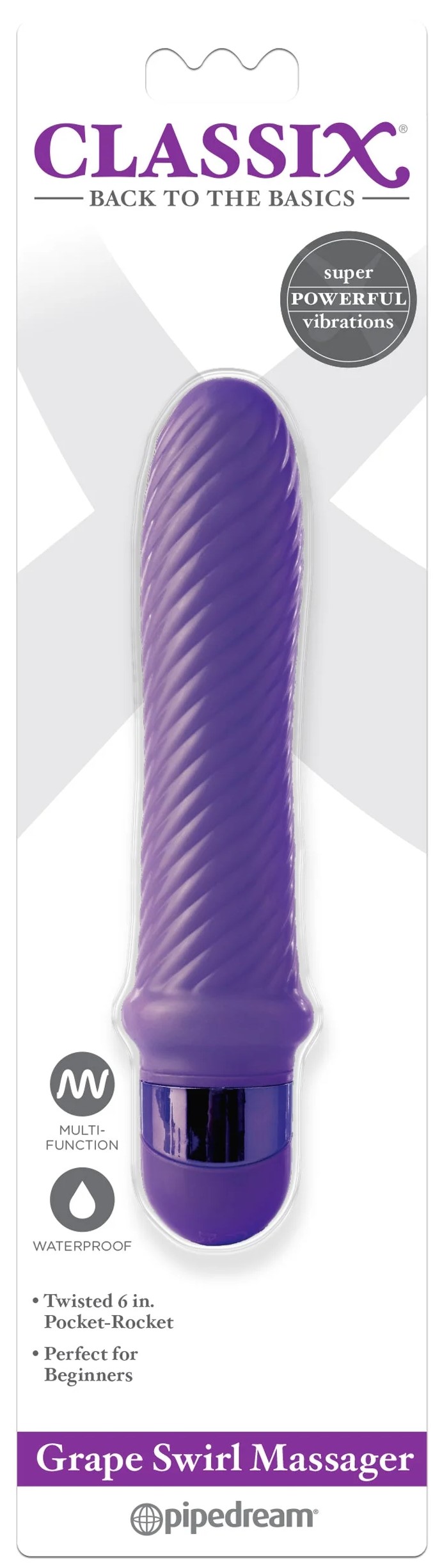 Vibrador Realista Classix Remolino Morado - imagen 1