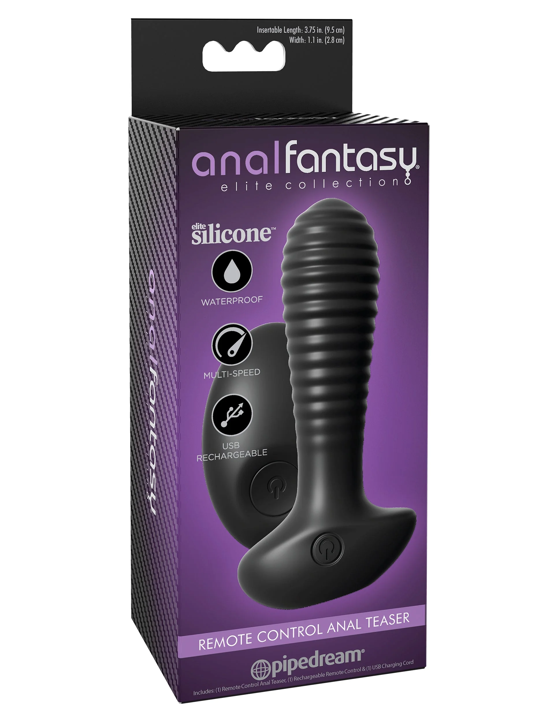 Vibrador Anal Fantasy Elite Control Remoto Negro - imagen 3